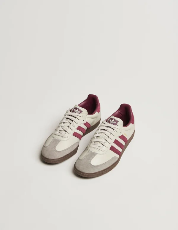 Adidas Samba OG Sneakers In Putty Grey Maroon