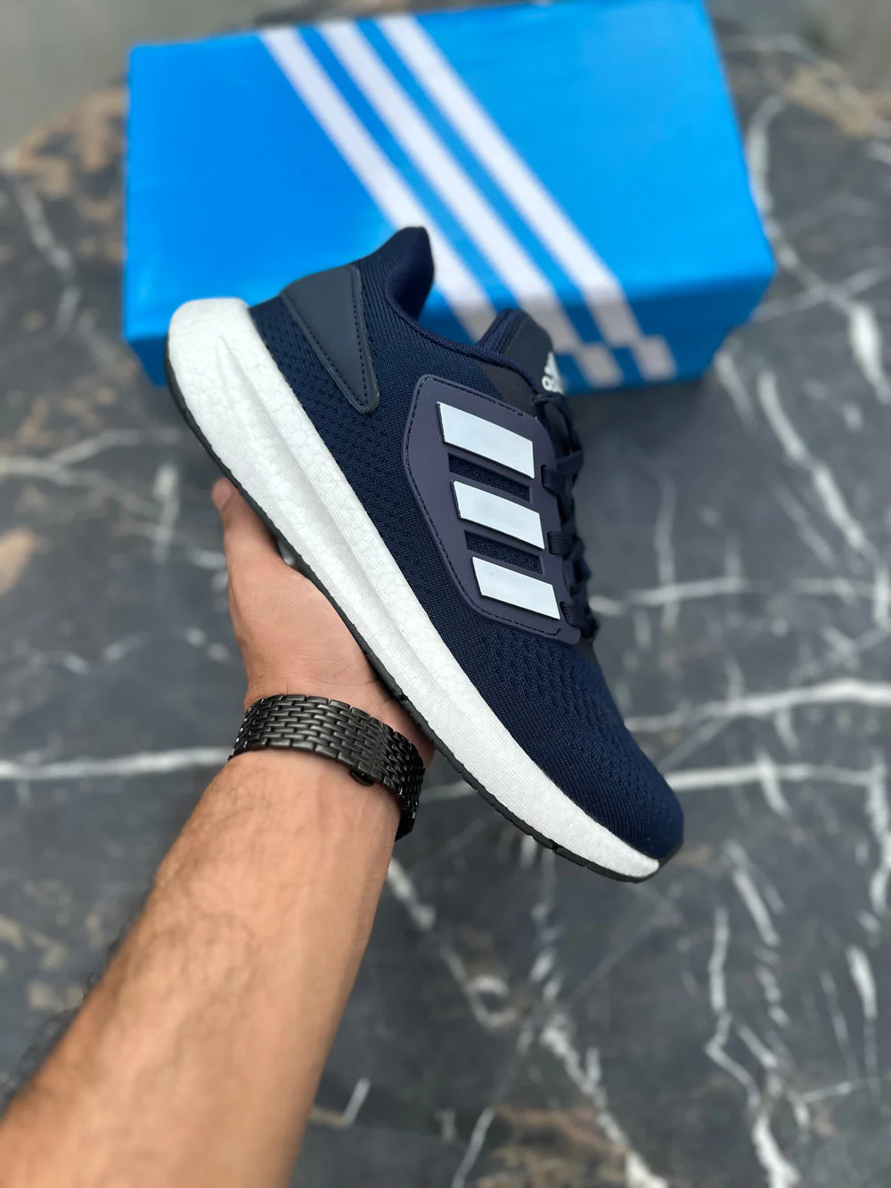 Adidas EQ21 Run Sneakers In Blur And White - Image 3