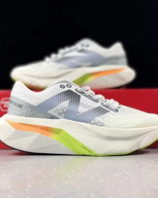 New Balance SC Elite V4 Sneakers In White,Orange And Neon Yellow