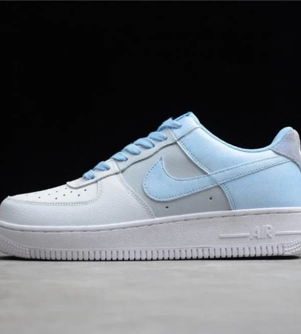 Nike Air Force 1 '07 LV8 In White And Psychic Blue