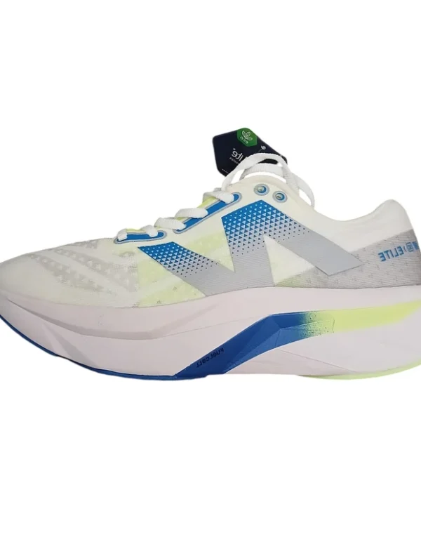 New Balance SC Elite V4 Sneakers In White,Blue And Neon Yellow