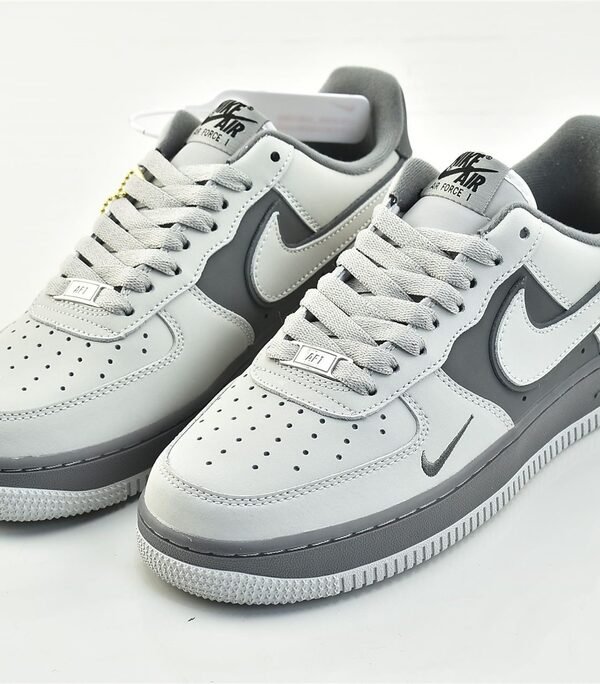 Nike Air Force 1 Low Sneakers In White And Grey