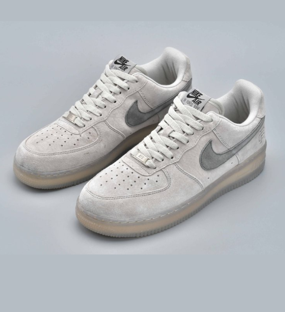Nike Air Force 1 X Reigning Champ Low Sneakers In Neutral Grey/Dark Grey - Image 4