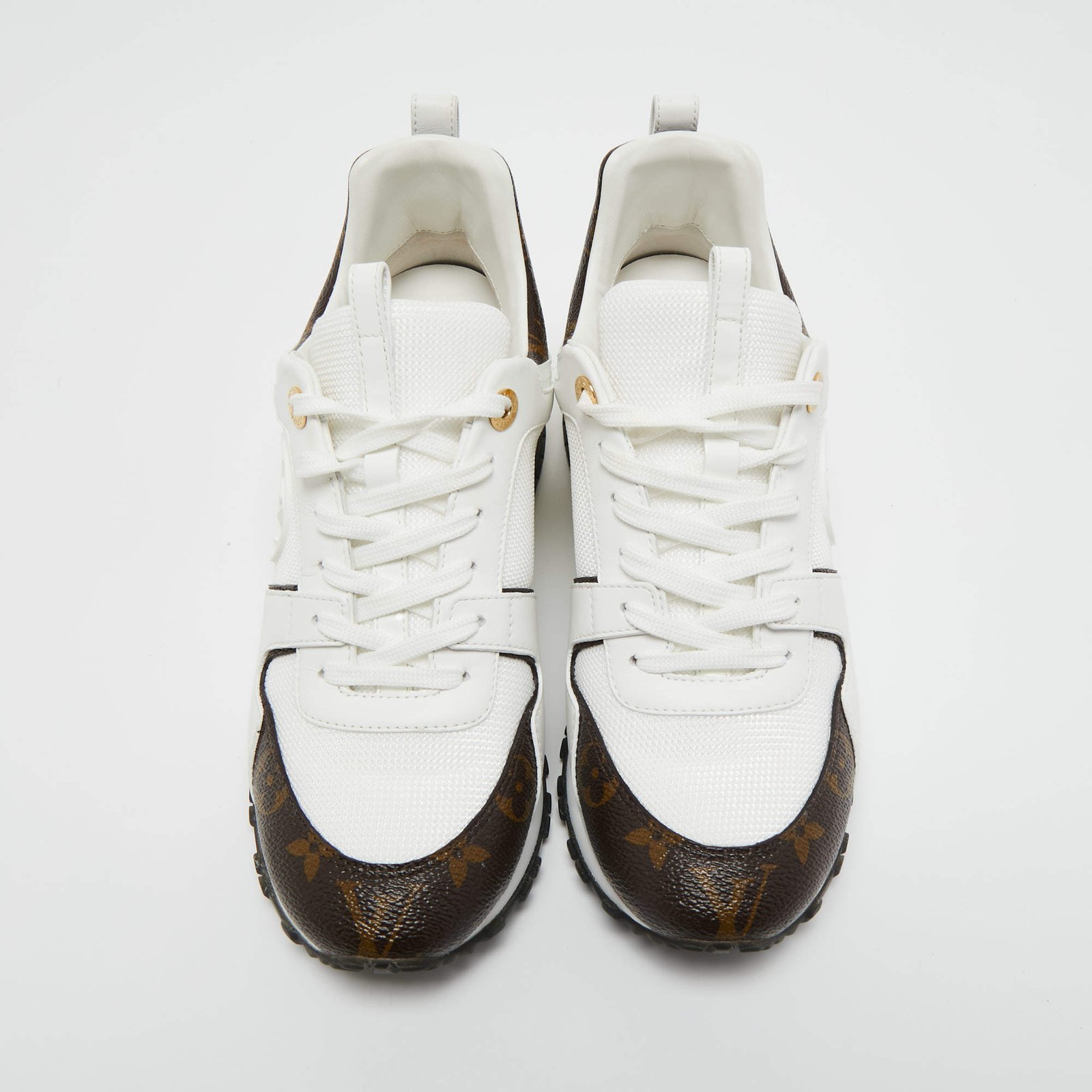 Louis Vuitton Run Away Sneakers In White And Brown - Image 5