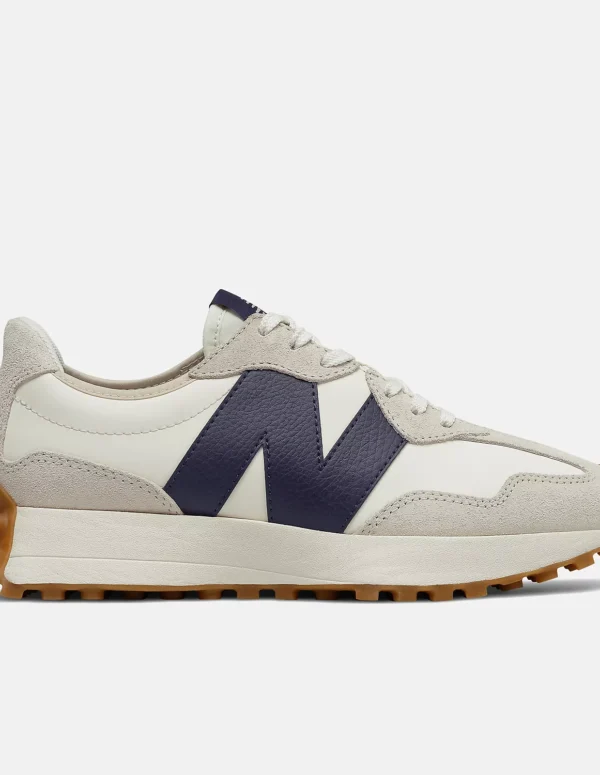 New Balance 327 Moonbeam In White And Navy Blue